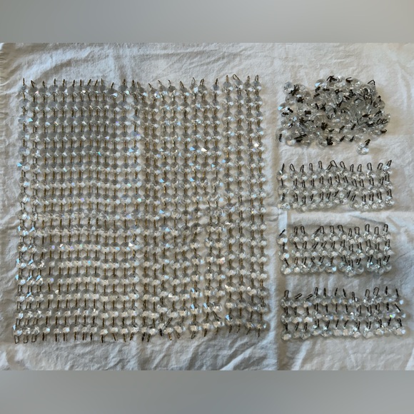 600 Vintage Octagon Crystals with Bronze Connectors - Picture 3 of 6